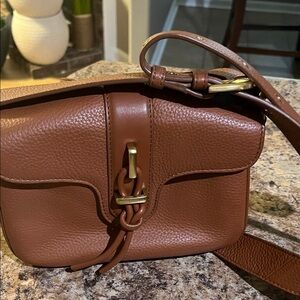Brown Leather Vince Camuto Crossbody Bag